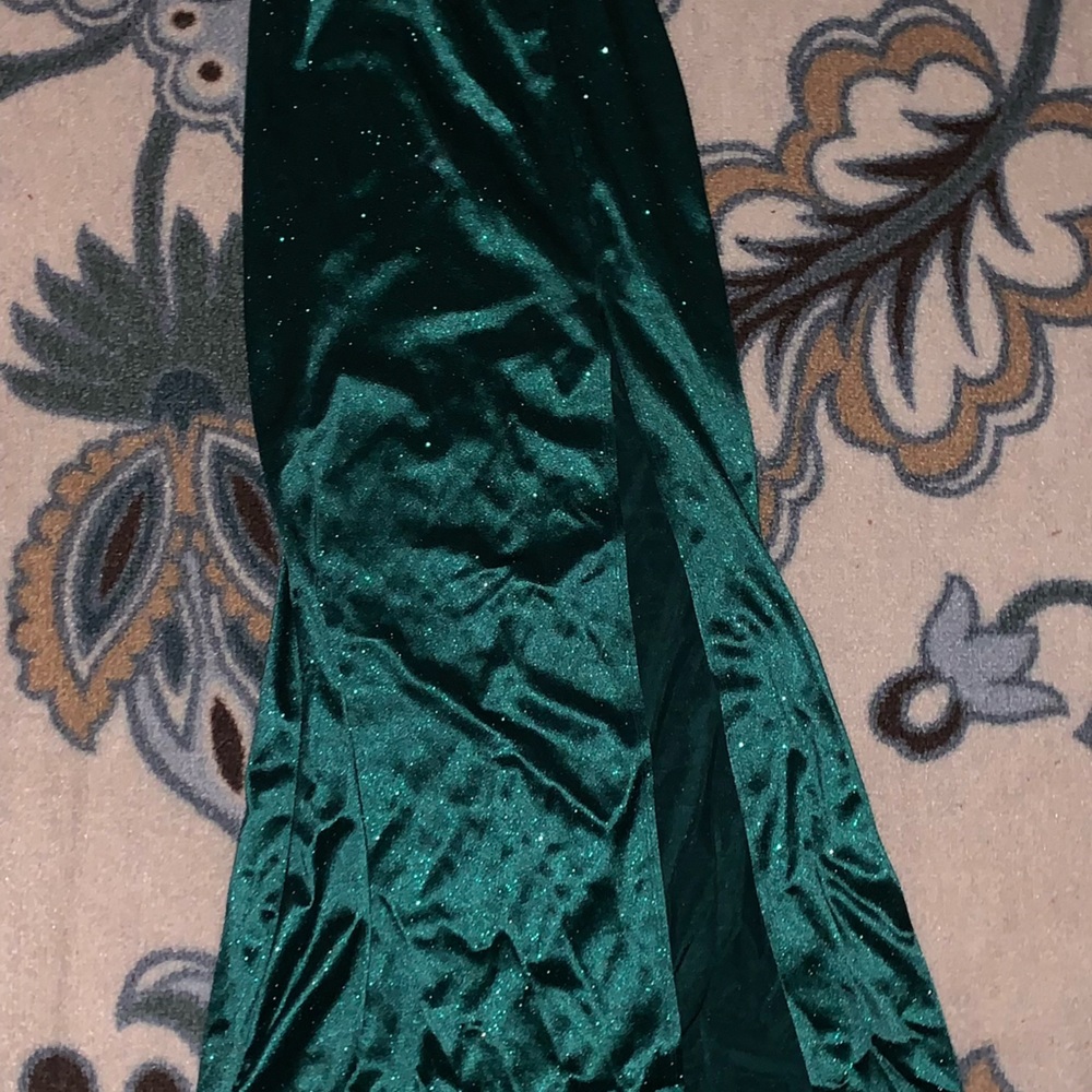 Windsor Emerald Green Prom Gown with Bell Sleeves